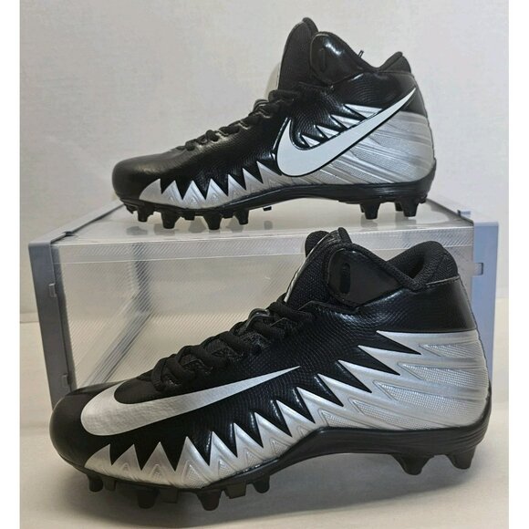 Nike Men\'s Black/Silver/White Alpha Menace Varsity Football/Soccer Cleats Sz 8.5 main image 6
